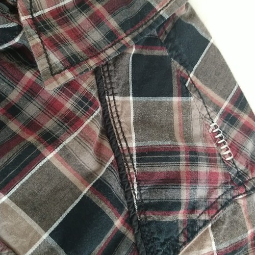 Buckle Black Shirt Men S Black Red Plaid Snap Closure Rodeo Western Country - Picture 8 of 14