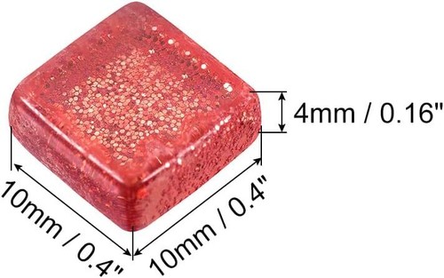 200 pz Piastrelle Mosaico Vetro Cristallo Colorato 1cmx1cm per Artigianato e Decorazione Fai da Te - Foto 2 di 7