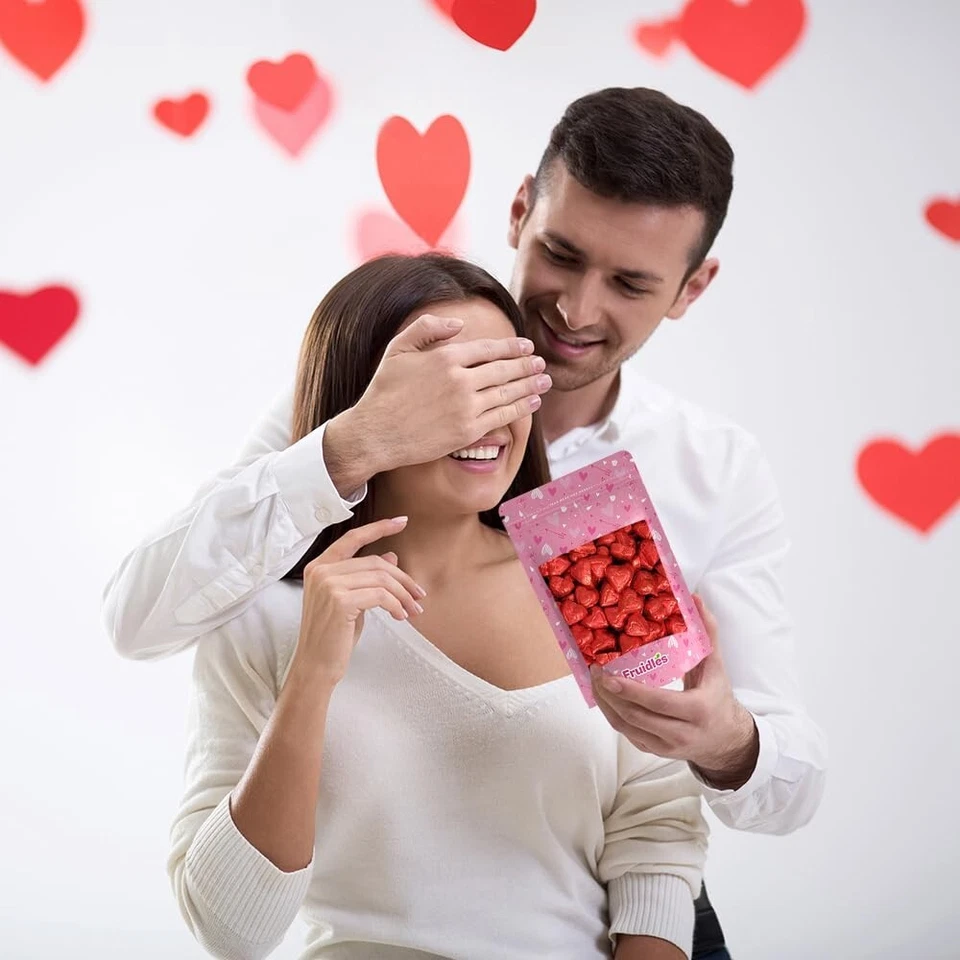 Dulces corazones de chocolate con leche de San Valentín - 1 libra, golosinas de aluminio certificadas Kosher Foto 4 de 4