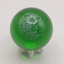 Wapak Cast Iron Skillet Logo Display Shooter Marble With Stand  1" 13-10