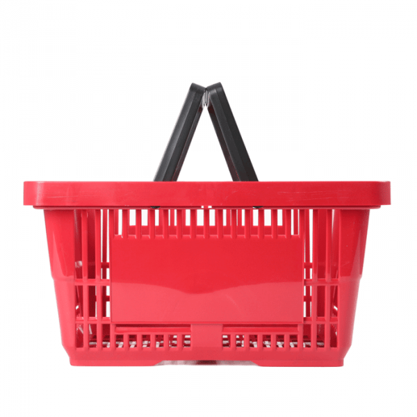 R212 - 28 Litre Plastic Shopping Baskets - Red