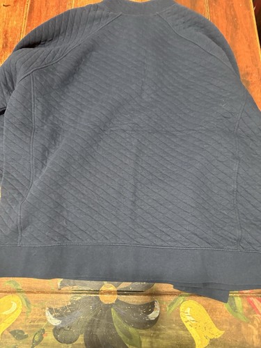 Eddie Bauer Sweater Mens Size XL Blue Quarter Button Up Knit Cotton Casual Nice - Picture 2 of 7