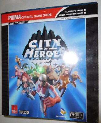PRIMA GAMES CITY OF HEROES PRIMA OFFICIAL GAME GUIDE WITH 3 RING BINDER. FACTORY SHRINK WRAP