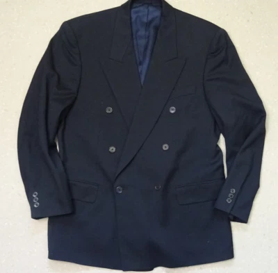 Herren Sakko Jacke Gr.52 Zweireihig Schwarz Elegant Büro Hochzeit - Bild 1 von 4