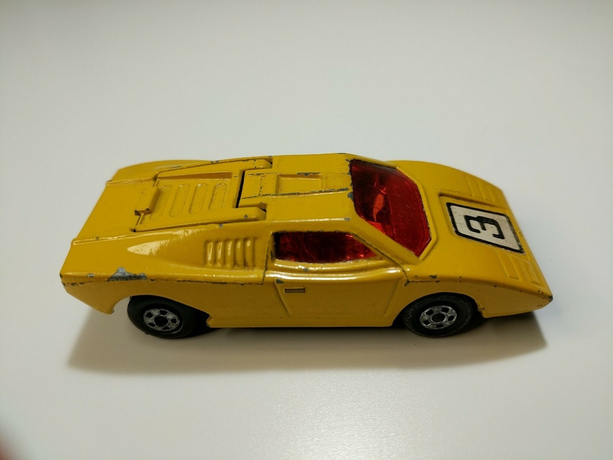 レトロ⭐︎MATCHBOX by LESNEY ミニカーセット 1973 LESNEY MATCHBOX No.27 LAMBORGHINI COUNTACH YELLOW #3, RED