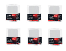 6 Ultra Pro Trading Card Box Clear Storage Box w/ Dividers For Sleeved Cards