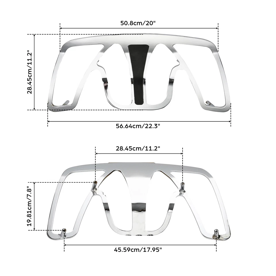 Portaequipajes cromado apto para Honda Goldwing GL1800 2001-2017 2002 2003 2004 Foto 3 de 4