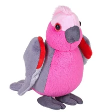 Galah Wild Republic PocketKins Eco Plush Stuffed Animal 6" Bird Parrot Pink Gray