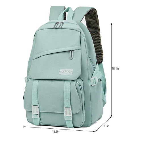 Canvas Mädchen Schulrucksack Frauen Reise Loptop Schüler Büchertasche 18" Tagesrucksack - Bild 22 von 47