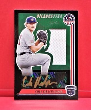 2022 Panini Stars & Stripes Cole Kirschsieper Silhouettes Black Gold Auto 18/50