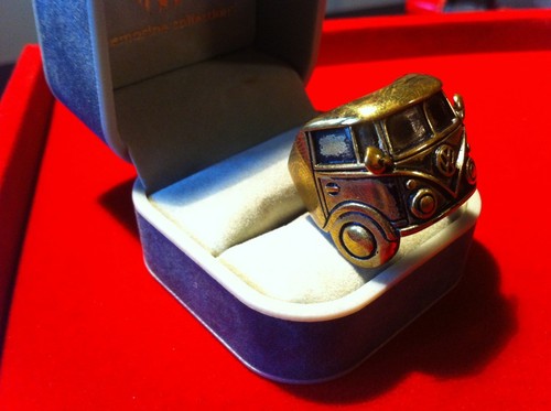 Kombi VOLKSWAGEN Bus Van Camper Brass Ring Volk Sz 7-12 Gold Handmade Classic - Bild 2 von 9