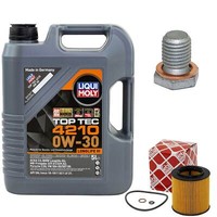 MotoröL Set 0W-30 5 Liter + ÖLfilter + ÖLablassschraube FüR BMW 5Er X1 X3 1Er X5