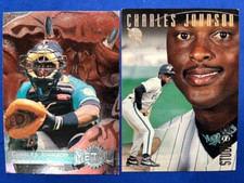 Charles Johnson 1996 Fleer/Skybox Metal Universe & 1996 Leaf Studio - Marlins