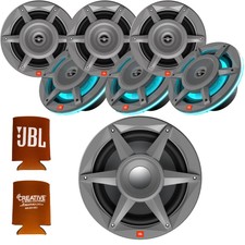 Jbl Marine Speakers + 10" Rgb Subwoofer Set, Gray