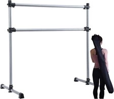 4-Ft Portable Steel Ballet Bar, Home Adjustable Freestanding Dance Bar with Bag