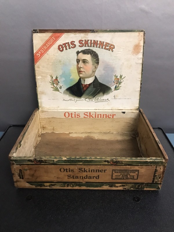 Late 1800's  Actor -OTIS SKINNER Cigar Box - 5 Cent Cigars Otis Skinner Standard