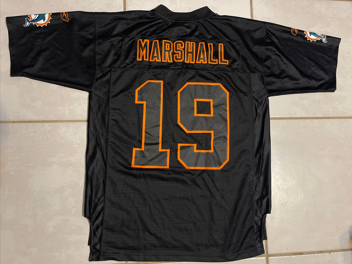 Rare REEBOK Miami Dolphins Brandon Marshall NFL 2010 BLACK Jersey Men’s  Large