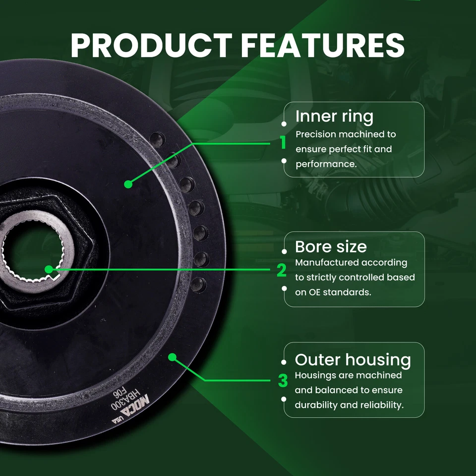 Equilibrador armónico de motor apto para Acura CL MDX TL Honda Accord Odyssey Pilot 594-300 Foto 3 de 4