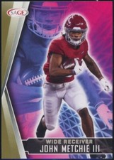 2022 SAGE Low Series John Metchie III Rookie Gold Parallel Texans RC #29