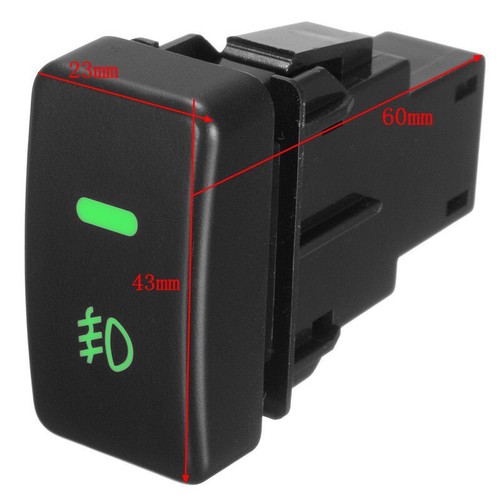 Car Fog Light Switch Plastic 5 Pin On-Off Push Button for Honda Civic Accord CRV - Picture 7 of 8