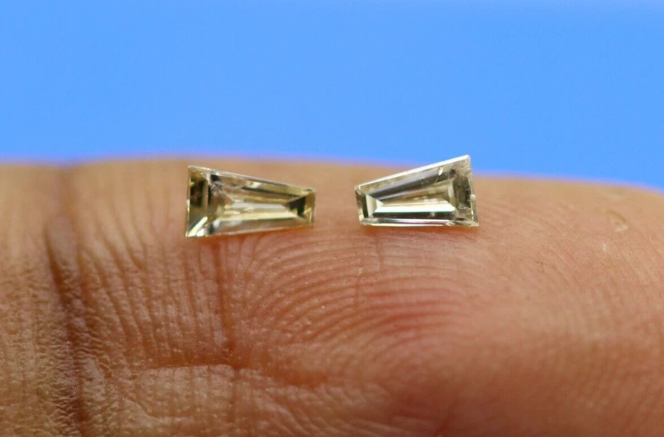 0.17 Ct Natural J/SI1 Clarity Diamond Loose Tapered Cut 2 PCS Lots Setting Stone - Image 2 of 4