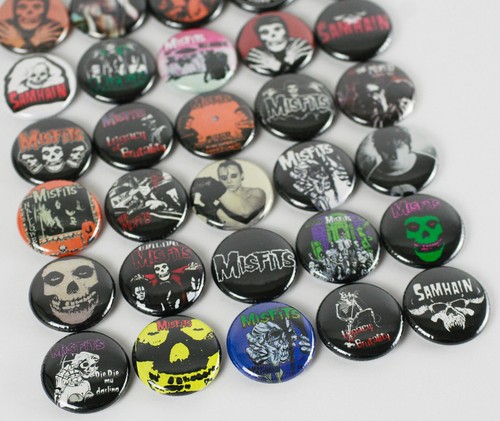 Lote de 35 botones Pinback Pin Misfits 1" SAMHAIN DANZIG DOYLE insignia punk rock - Imagen 4 de 6