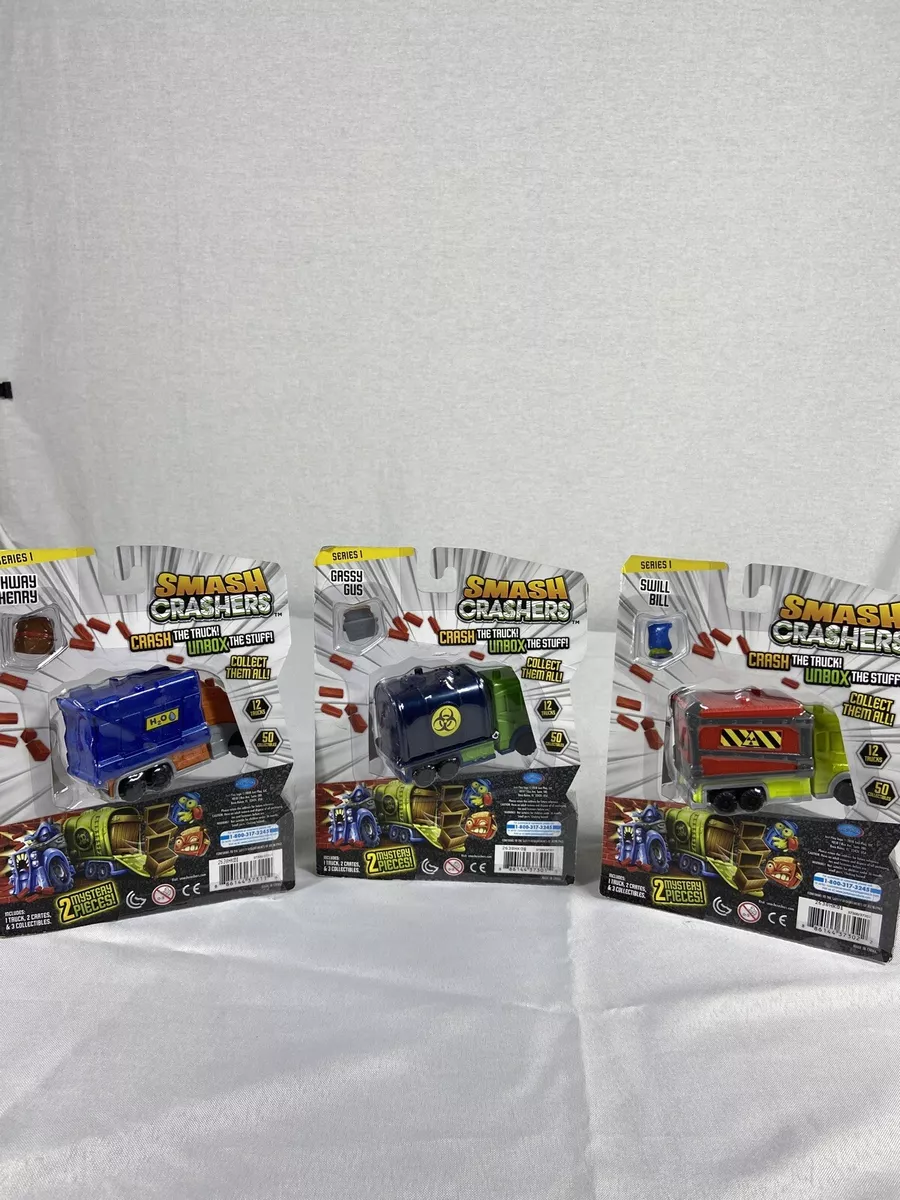 Set Of 3 Smash Crashers - Series 1 (Out Of 50 Collectibles)