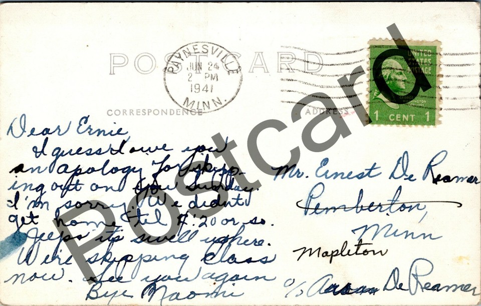 1941 Lake Koronis Assembly Grounds, Paynesville MN, RPPC postcard jj043