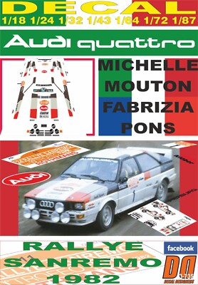 DECAL AUDI QUATTRO M.MOUTON R. SANREMO 1982 4th (05)