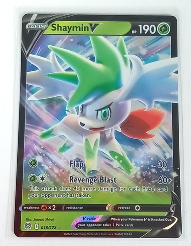 Shaymin V 13/172 Brilliant Stars Rare Holo Pokémon Card 2022