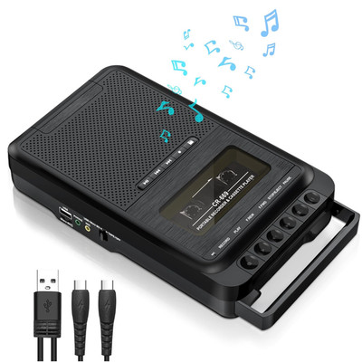 Kassettenrekorder mit USB TF Aufnahme Wiedergabe