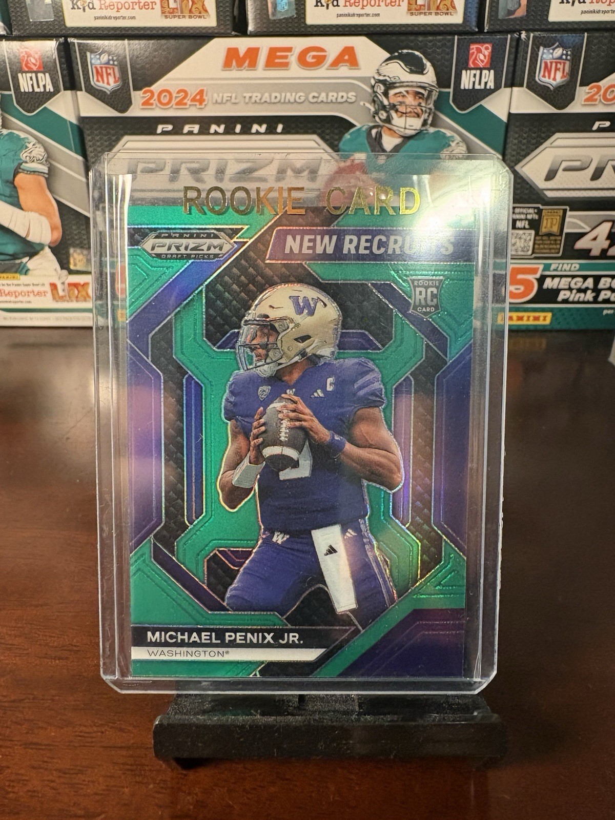 2024 Prizm Draft Picks - New Recruits Michael Penix Jr. #NR-MPJ Green Prizm (RC)