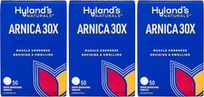 Hyland's Arnica 30x 50 Tablets 3 Pack  150 Tablets , Bruising, Swelling, Mu...