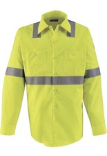 Bulwark FR Men's Flame Resistant 7 Oz Hi-Visibility Work Shirt