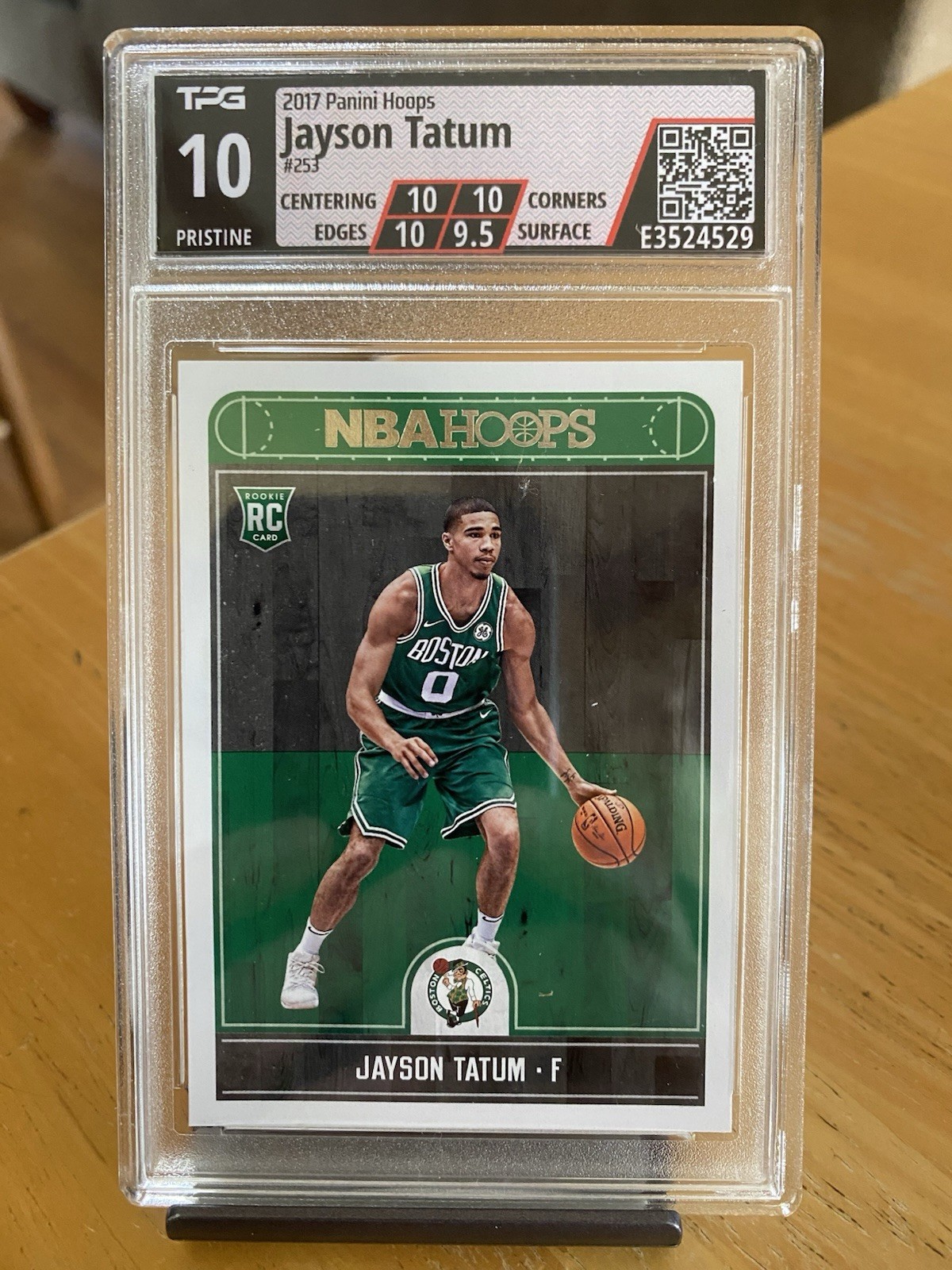 Jayson Tatum 2017 Panini Hoops TPG 10 PRISTINE Boston Celtics Rookie RC #253~PSA