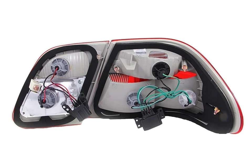 Chrome Red/Smoke Lens Tail Light Assembly for 96-02 Mercedes-Benz E320 4dr [G2] - Image 2 of 3