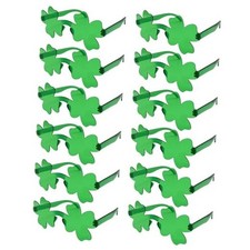 12 Pack St. Patrick's Day Glasses, Green Shamrock Sunglasses for Party Favor
