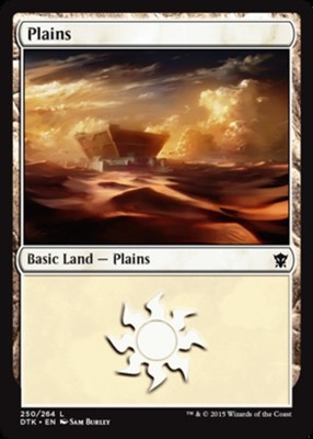 Basic Lands 10 MTG Plains (250), NM-Mint, English Dragons of Tarkir