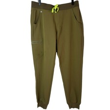 FIGS TECHNICAL COLLECTION ZAMORA MARTINI OLIVE JOGGER SCRUB PANTS SZ MEDIUM