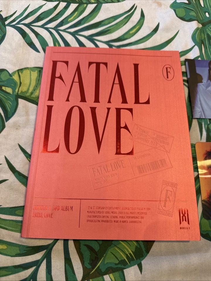 Official Monsta X Fatal Love 3rd Album CD Book K Pop Version 2 2020 With Cards - Image 2 of 4