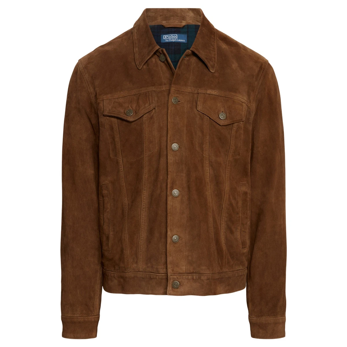 $998 NWT POLO RALPH LAUREN Men's Iconic Goat Suede Leather Trucker