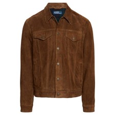  998 NWT POLO RALPH LAUREN Men's Iconic Goat Suede Leather Trucker Jacket Sz XS