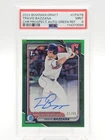 TRAVIS BAZZANA 2024 BOWMAN DRAFT CHROME GREEN REF 1ST AUTO /99 PSA 9 Q0963