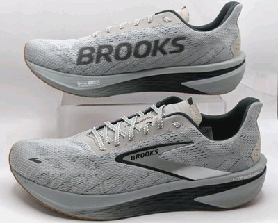 Brooks Hyperion 2 Gray Alloy Black Silver Men's Running Racing Shoes Size 12