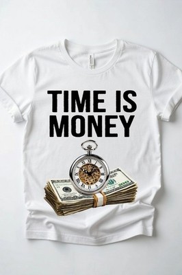 Time is Money Pocket Watch Cash Stack Hustle T-Shirt
