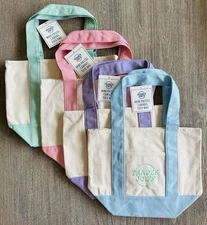 Trader Joe’s Mini Pastel Canvas Tote Bag Set Of 4 Colors Limited (New With Tag)
