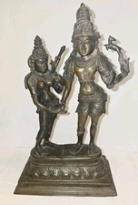 Mid/Late 19th Century Devi Saraswati bronze Hindu  Statues- $299.00 obo + ship.