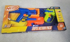 Hasbro Nerf N Series Triple Action Pack W/3 Blasters 12Ct Darts New In Box