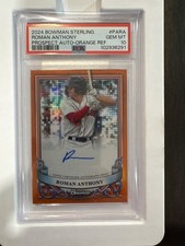 Roman Anthony 2024 bowman orange sterling auto #24/75