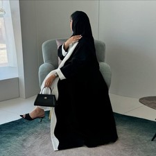 Open Abaya Cardigan Long Robes Evening Maxi Dress Kaftan Islamic Dubai Dresses